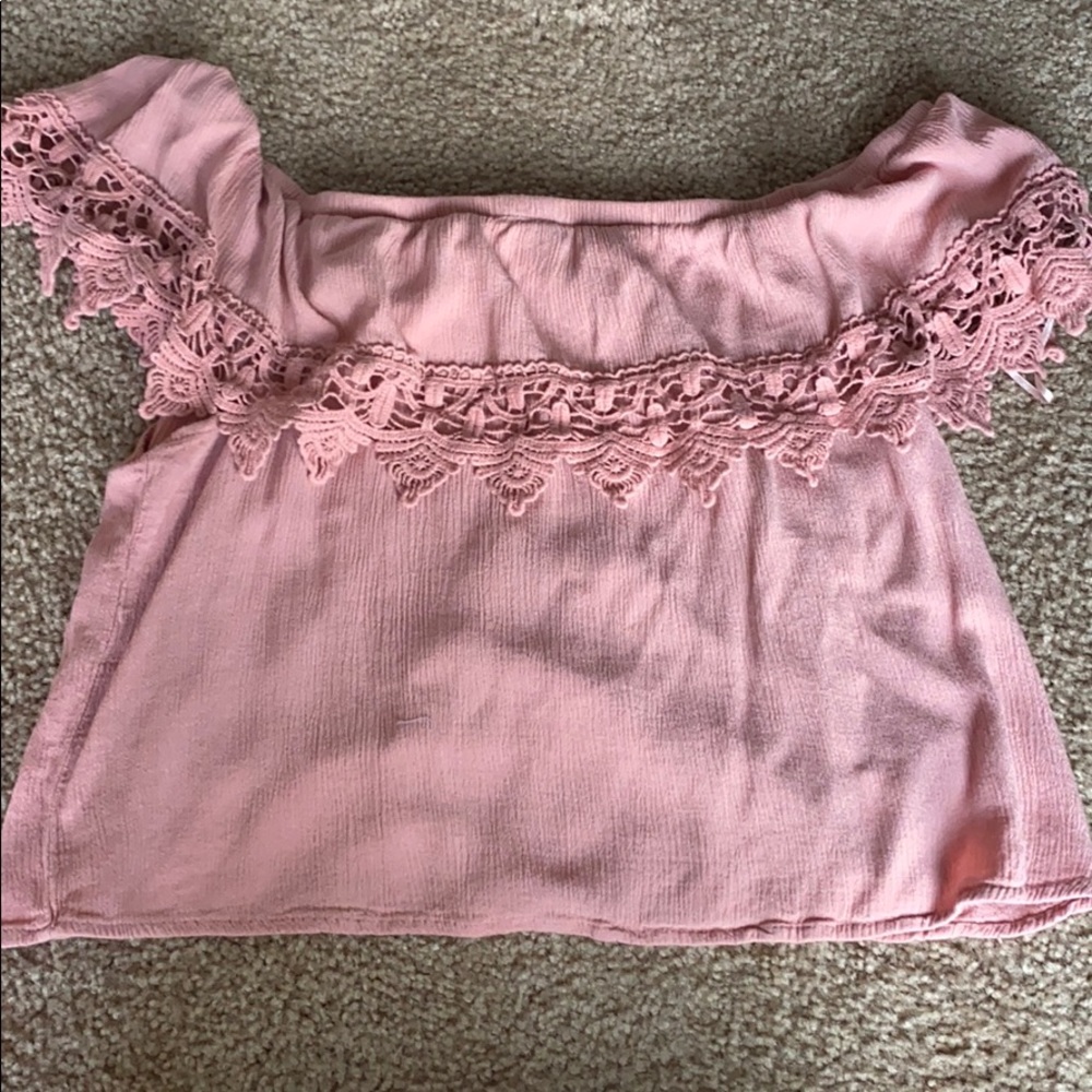 Off the shoulder crop top